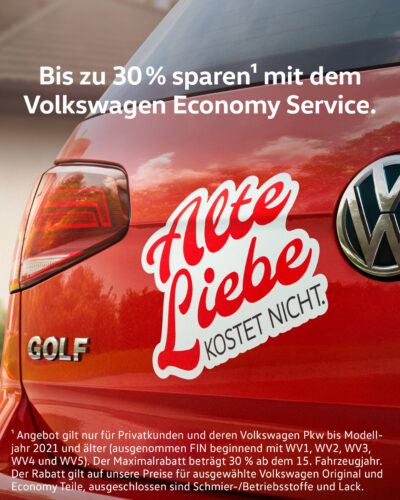 Volkswagen Economy Service Rabattaktion