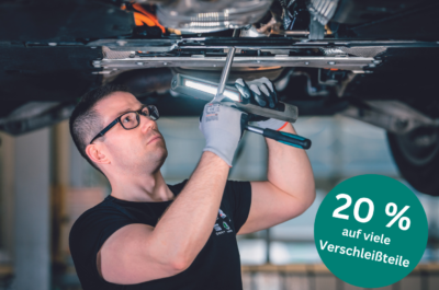 20 % auf viele Verschleißteile