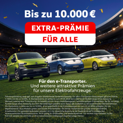 Große Prämien brauchen Platz: Jetzt bis zu 10.000 €⁠ sichern