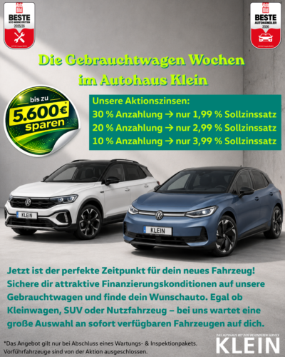 Die Gebrauchtwagen Wochen im Autohaus Klein