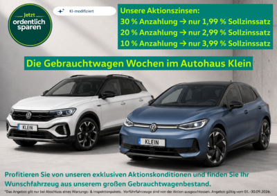 Die Gebrauchtwagen Wochen im Autohaus Klein